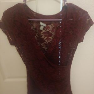 Red Lace Top